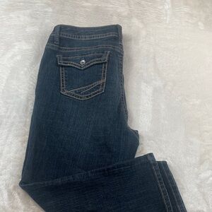 a.n.a Dark Indigo Women's Bootcut Jeans with Flap Pocket